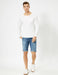 Short en jean stretch indigo clair - Usolo Outfitters-KOTON