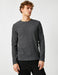 Textured Crew Neck Jumper in Charcoal - Usolo Outfitters-KOTON