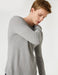 Pull ras du cou texturé en gris - Usolo Outfitters-KOTON