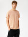 Textured Crew Neck t-Shirt in Powder - Usolo Outfitters-KOTON
