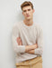 Textured Crew Neck Tshirt in Dune - Usolo Outfitters-KOTON