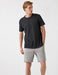 T-shirt texturé en piqué anthracite - Usolo Outfitters-KOTON