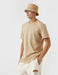 Textured Pique Tshirt in Beige - Usolo Outfitters-KOTON