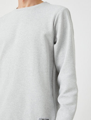 Sweat texturé décontracté gris - Usolo Outfitters-KOTON