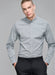 Chemise extensible texturée en gris - Usolo Outfitters-PEOPLE BY FABRIKA