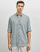 Textured Twill Shirt in Green - Usolo Outfitters-KOTON
