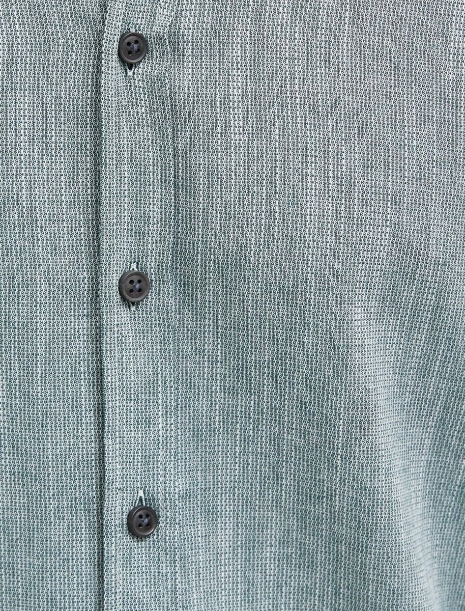 Textured Twill Shirt in Green - Usolo Outfitters-KOTON