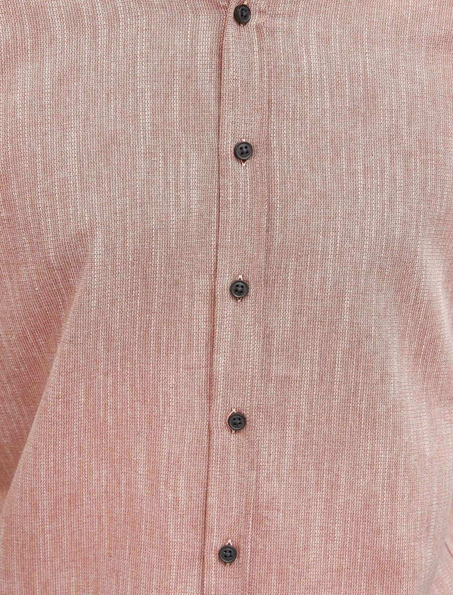 Textured Twill Shirt in Rose - Usolo Outfitters-KOTON