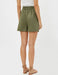 Tie Front Linen Shorts in Olive - Usolo Outfitters-KOTON