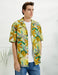 Chemise de camp à imprimé tropical jaune - Usolo Outfitters-KOTON