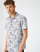 Tropical Short Sleeve Shir t in Navy - Usolo Outfitters-KOTON