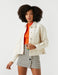 Twill Boxy Cropped Jacket in Cream - Usolo Outfitters-KOTON