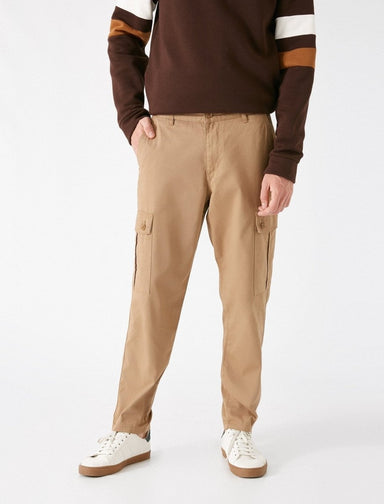 Twill Cargo Pants in Dune - Usolo Outfitters-KOTON