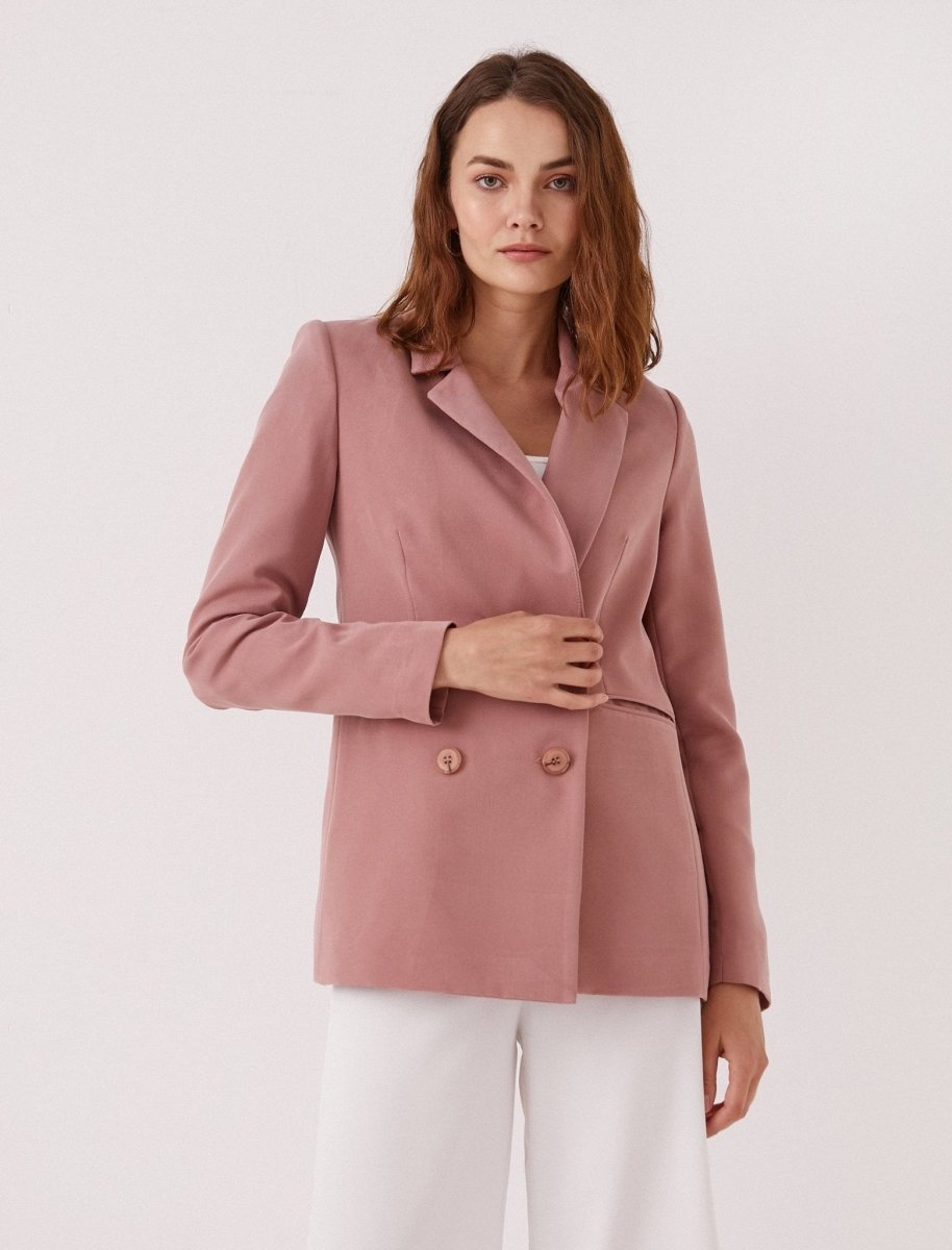 Blazer Femme Hugo Boss Rose Deux Boutons - Taille US 4 / IT 40 - Neuf Avec étiquettes