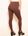 Usolo Outfitters LEGGINGS Ribbed Tight Leggings in Brown Usolo_Outfitters