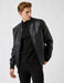 Vegan Bomber Jacket in Black - Usolo Outfitters-KOTON