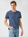 Waffle Henley SS T-shirt in Indigo - Usolo Outfitters-KOTON
