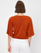 Wide Sleeve Blouse in Red Clay - Usolo Outfitters-KOTON